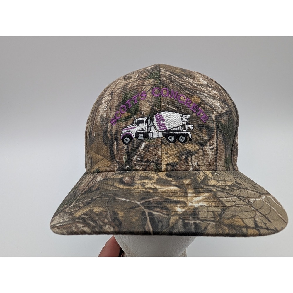 Realtree Camo Scotts Concrete Trucker Hat Snapback Cap Brown One Size Fits Most